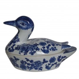 Chinese Blue & White Porcelain Duck