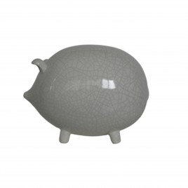 Small White Ceramic Piggy Bank