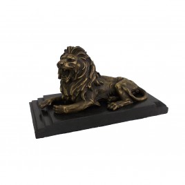 Bronze Lion Sculpture w/ base