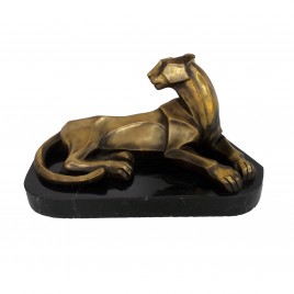 Bronze Tiger Tculpture in Gold Finish