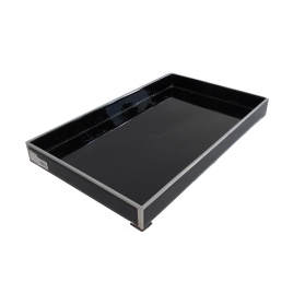 Black Mirror Tray w/ Silver Edge