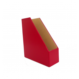 Leather red file organizer