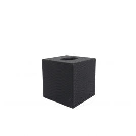 Small Leather tissue Box (black)