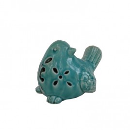 Blue Ceramic Bird w/ LED light (Large)
