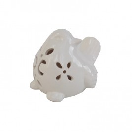 White Ceramic Bird w/ LED light (Large)