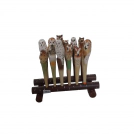 Sapari Balsa Wooden Pen w/Stand