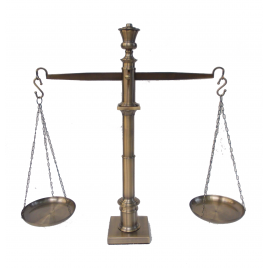 Silver decotative balance scale