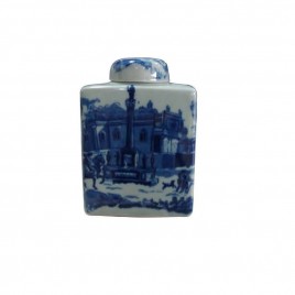 Blue & White Ceramic Canister (S)