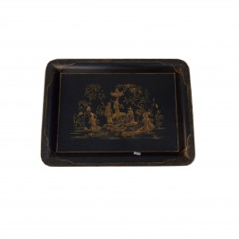 Hand Painted Chinoiserie Tole Tray