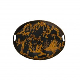Hand Painted Chinoiserie Tole Tray