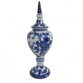 Blue & White Ceramic Canister