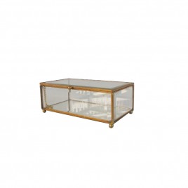 Jewely Glass Box w/ Gold Trim (M)