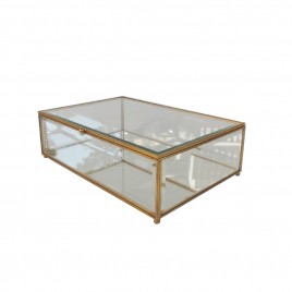 Jewely Glass Box w/ Gold Trim (L)