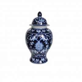 Blue and White Chinese Ginger Jar w/ Lid