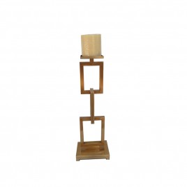 Golden Rectangular Candle Base (L)