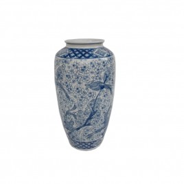 Blue & White Ceramic Decorative Vase