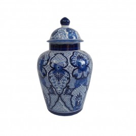 Chinese Blue & White Porcelain lidded jar