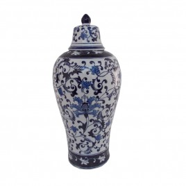 Floral Chinese Ginger Jar w/ Lid (S)