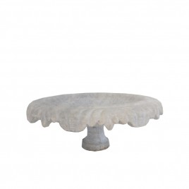 Round Carved Marble Fruit Bowl