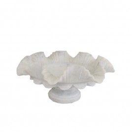 Flower Shape Carved Marble Bowl