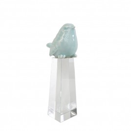 Ceramic Bird on Crystal Base (S)