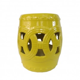 Ceramic Garden Stool (Yellow)
