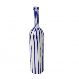 Ceramic Tie Dye Vase in Blue & White (L)