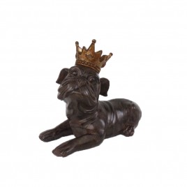 Antique Farmhouse Bulldog with Crown