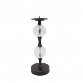 Candle Holder with Glass Ball (S)