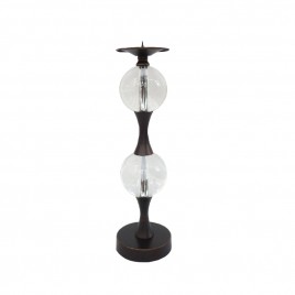 Candle Holder with Glass Ball (L)