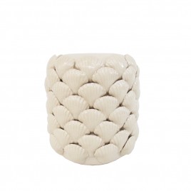 White Shell Ceramic Vase (S)