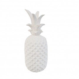 White Pineapple Ceramic Ornament (L)