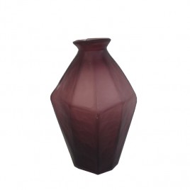 Purple Frosted Glass Vase (S)