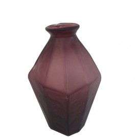 Purple Frosted Glass Vase (L)