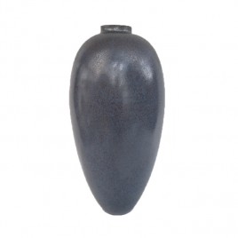 Grey Crackled Frosted Glass Vase