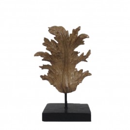 Antique Leaf Ornament on Stand (S)