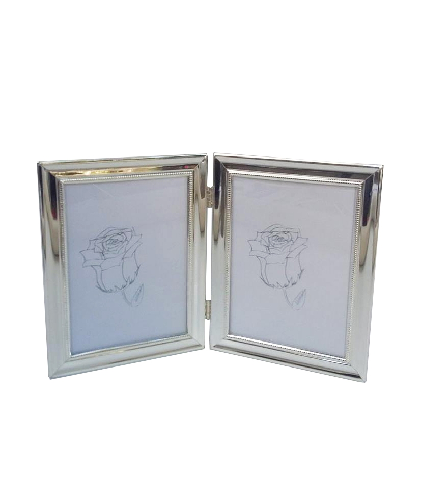 Silver Plated Double Sided Photo Frame 5/" x 7/"