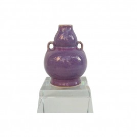 Violet Ceramic Vase w/ Crystal Base