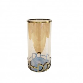 Gold Chinese Hurricane Candle Holder (S)