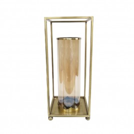 Arteriors Gold Metal Hurricane Candle Holder