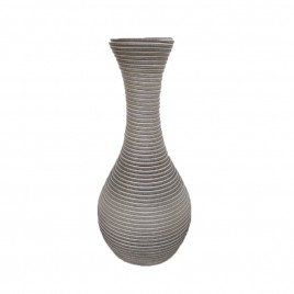 Outdoor rattan Vase (Light Grey)