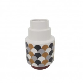 Graphic Retro Ceramic Vase