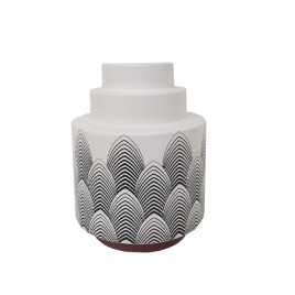 Graphic Black & White Ceramic Vase