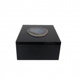 Agate Black Wooden Box (Small)
