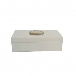 Agate White Wooden Box (Long)