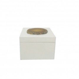 Agate White Wooden Box (Small)