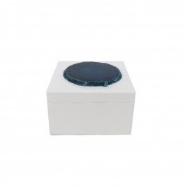Agate White Wooden Box (Medium)