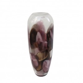 Tall Purple Brown Glass Vase