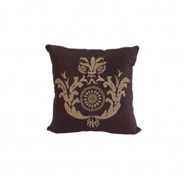 Chocolate Silk Paris Pillow Patch Work