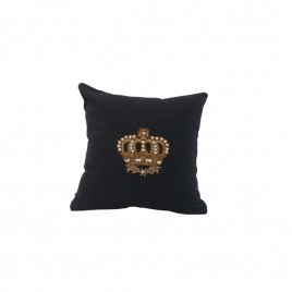 Crown Hand Embroidery on Linen
